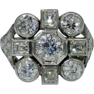 Antique Art Deco Diamond Platinum Ring