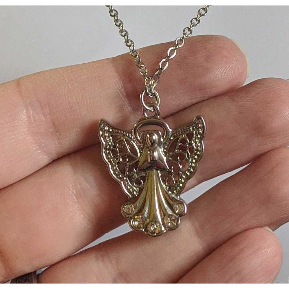 Other Silver Angel Pendant Necklace - image 1