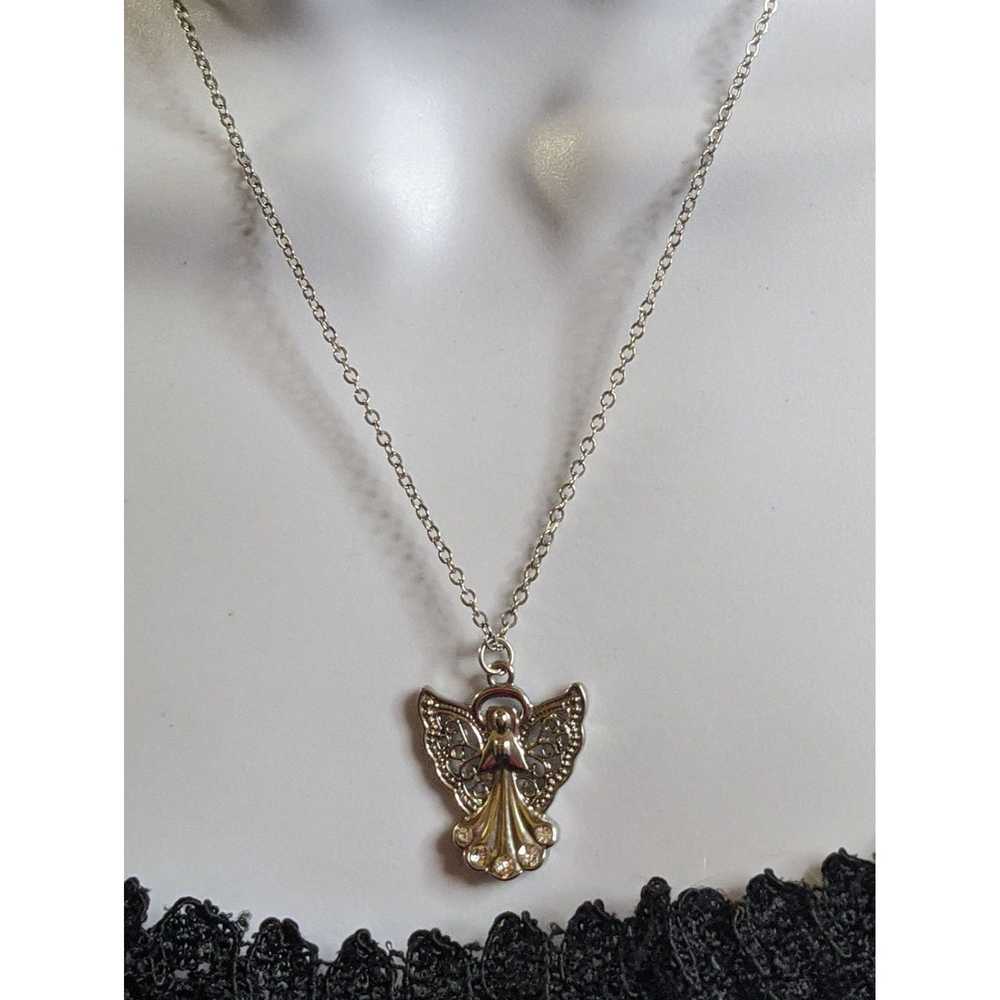 Other Silver Angel Pendant Necklace - image 3