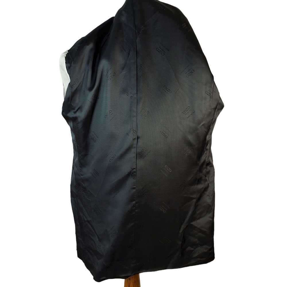Designer Enzo Tovare 3 Button Suit Jacket Charcoa… - image 10