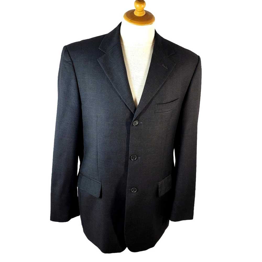 Designer Enzo Tovare 3 Button Suit Jacket Charcoa… - image 1