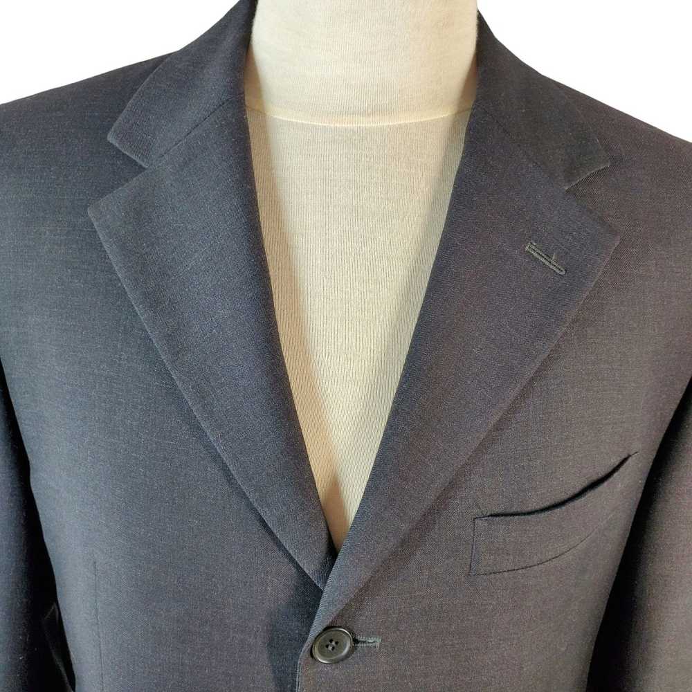 Designer Enzo Tovare 3 Button Suit Jacket Charcoa… - image 2
