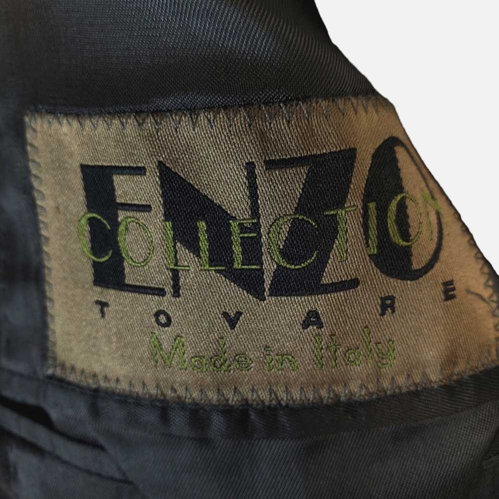 Designer Enzo Tovare 3 Button Suit Jacket Charcoa… - image 3