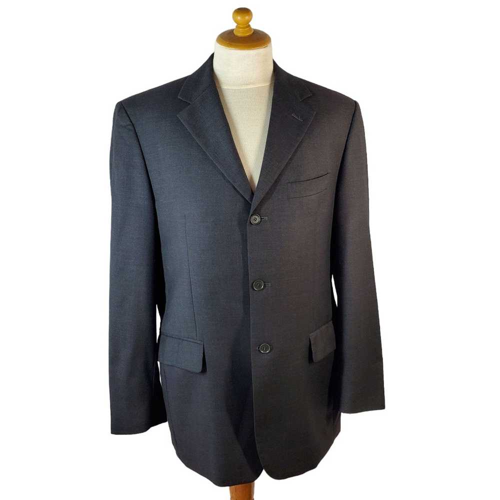 Designer Enzo Tovare 3 Button Suit Jacket Charcoa… - image 8