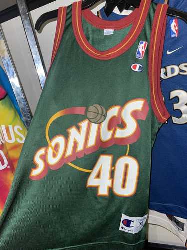 Seattle SuperSonics Shawn Kemp Jersey Mens Size 36 Champion Green