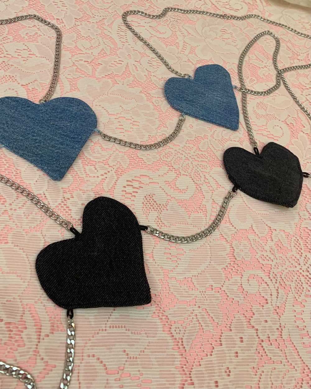 Custom denim heart micro bra - image 6