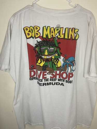 Vintage 90s Bob Marlins surf shop t-shirt