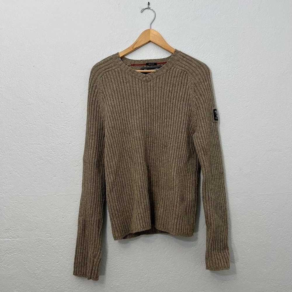 Abercrombie & Fitch Vintage wool v neck ribbed kn… - image 1