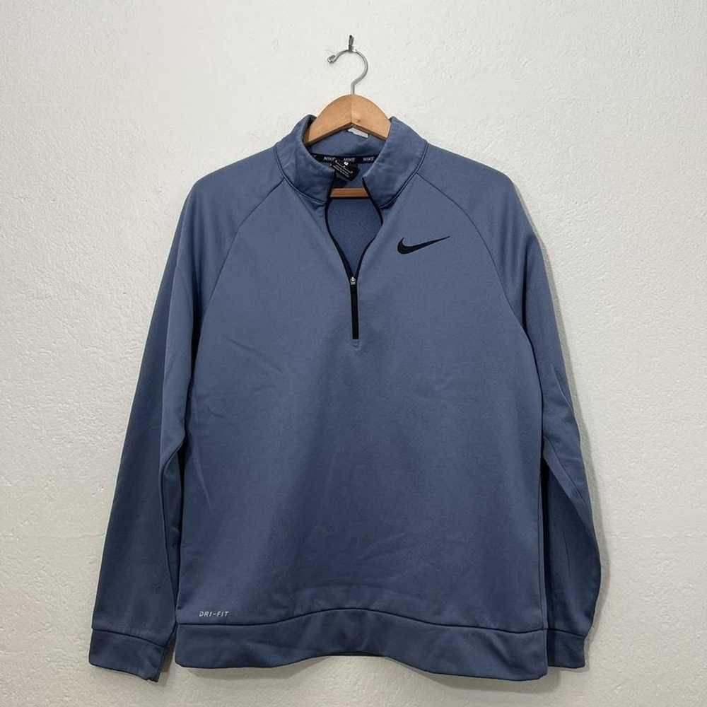 Nike Nike blue quarter zip pullover sweatshirt - image 1