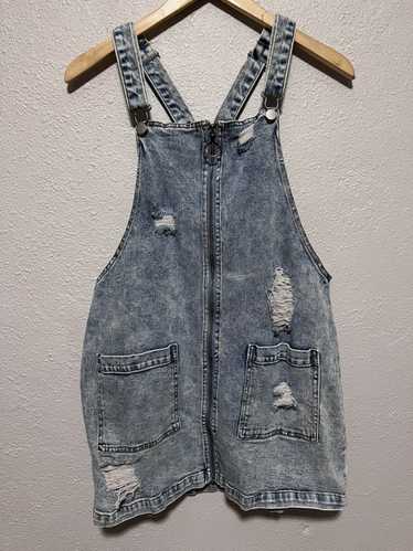 Streetwear Tinsel Town Overall Denim Dress L