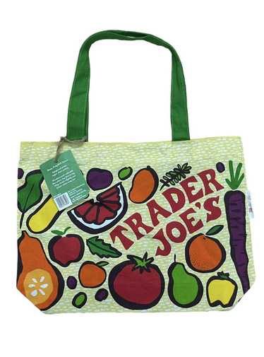 Trader Joe's Reusable Canvas Shopping Bag Pickles Print Grocery Eco Bag  ⚡LIMITED