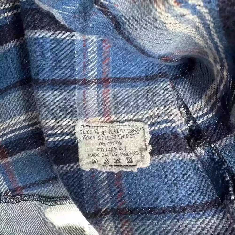 Greg Lauren Greg Lauren Patchwork Shirt Size 3 Bl… - image 4