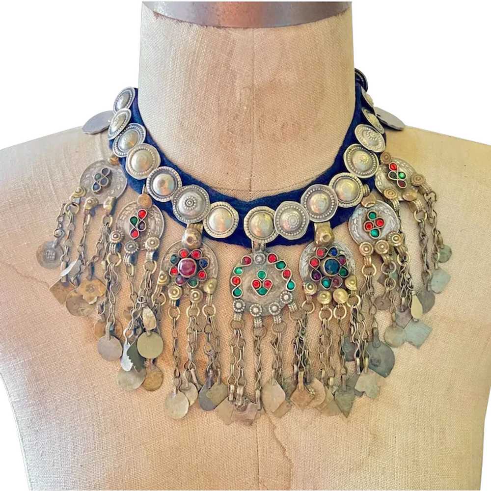 Afghan Necklace, Coins, Middle Eastern, Massive, … - image 1