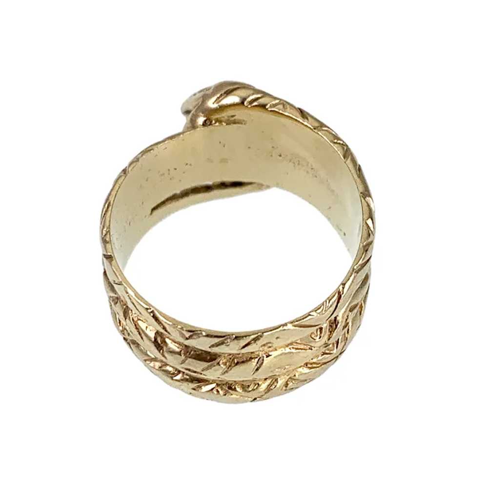 Estate 18K Gold Snake Band Ring - image 5