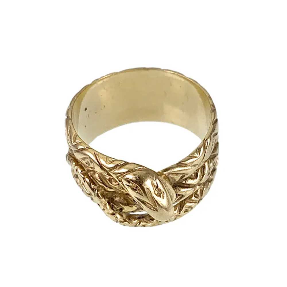 Estate 18K Gold Snake Band Ring - image 6