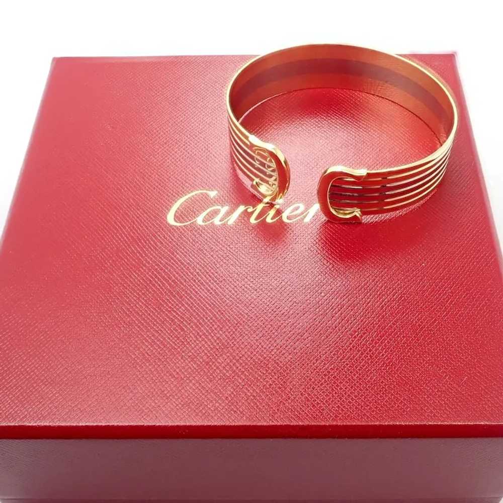 Authentic! Cartier 18k Tri-Color Gold Double C Wi… - image 12