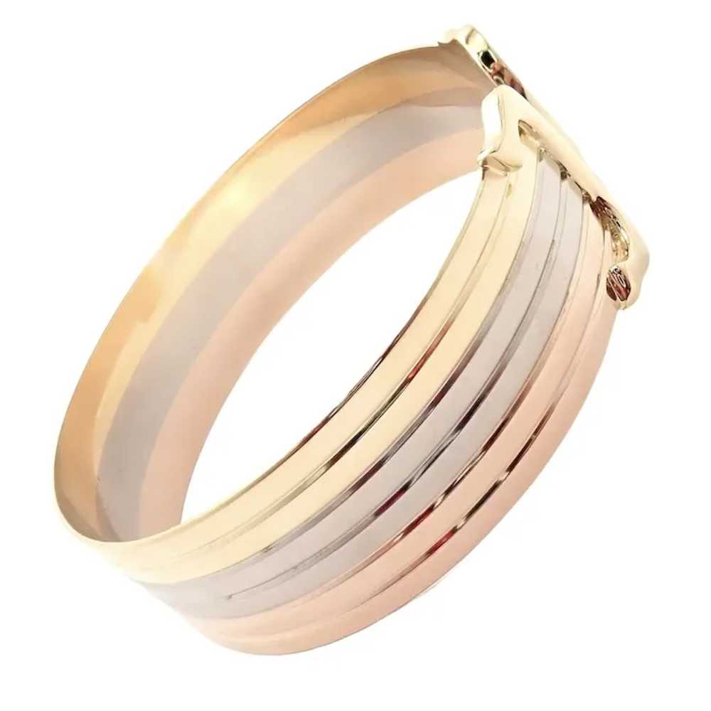 Authentic! Cartier 18k Tri-Color Gold Double C Wi… - image 9