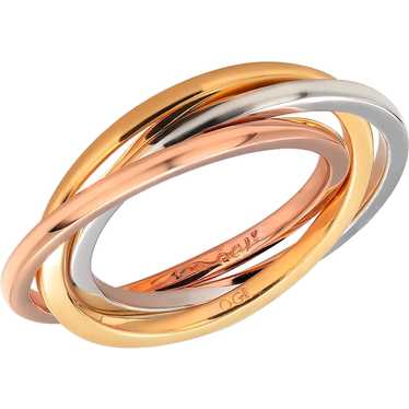 18 Karat Yellow White Rose Gold, 750 Purity Three… - image 1