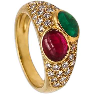 Bvlgari France Doppio Ring In 18Kt Gold With 2.74… - image 1