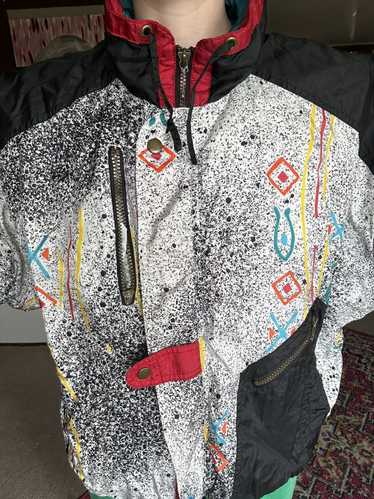 Vintage 80’s Abstract Print Windbreaker