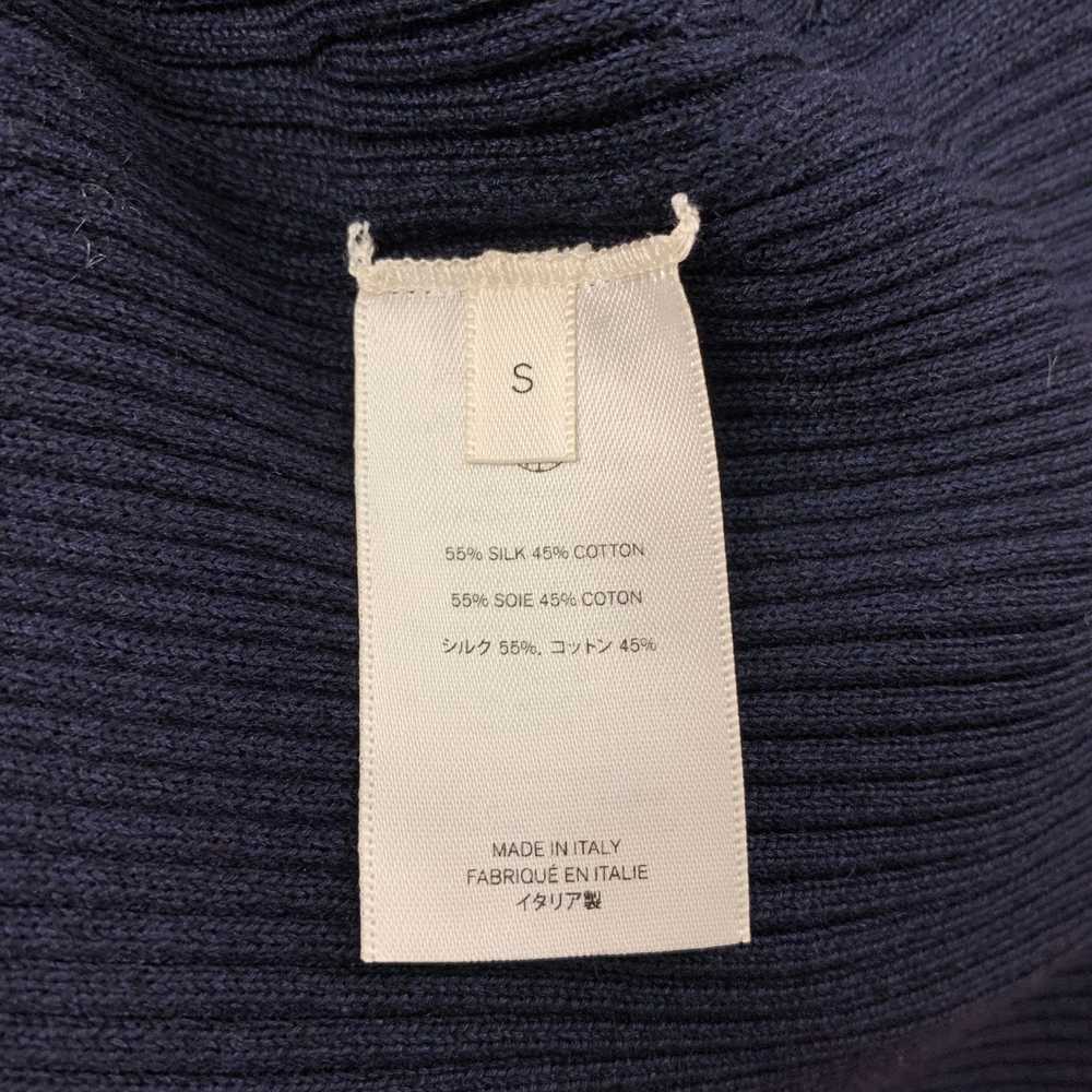 The Row Navy Silk Cotton Ribbed Short Sleeve Casu… - image 4