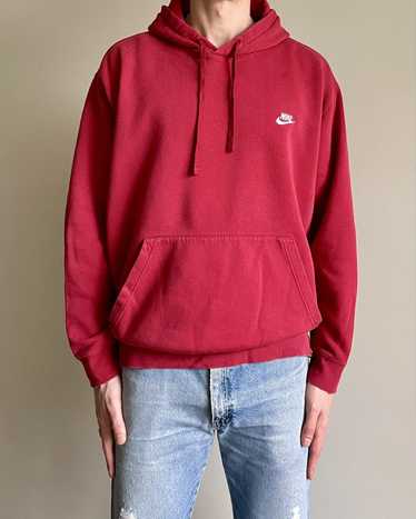 Vintage Vintage Red Nike Hooded Sweatshirt