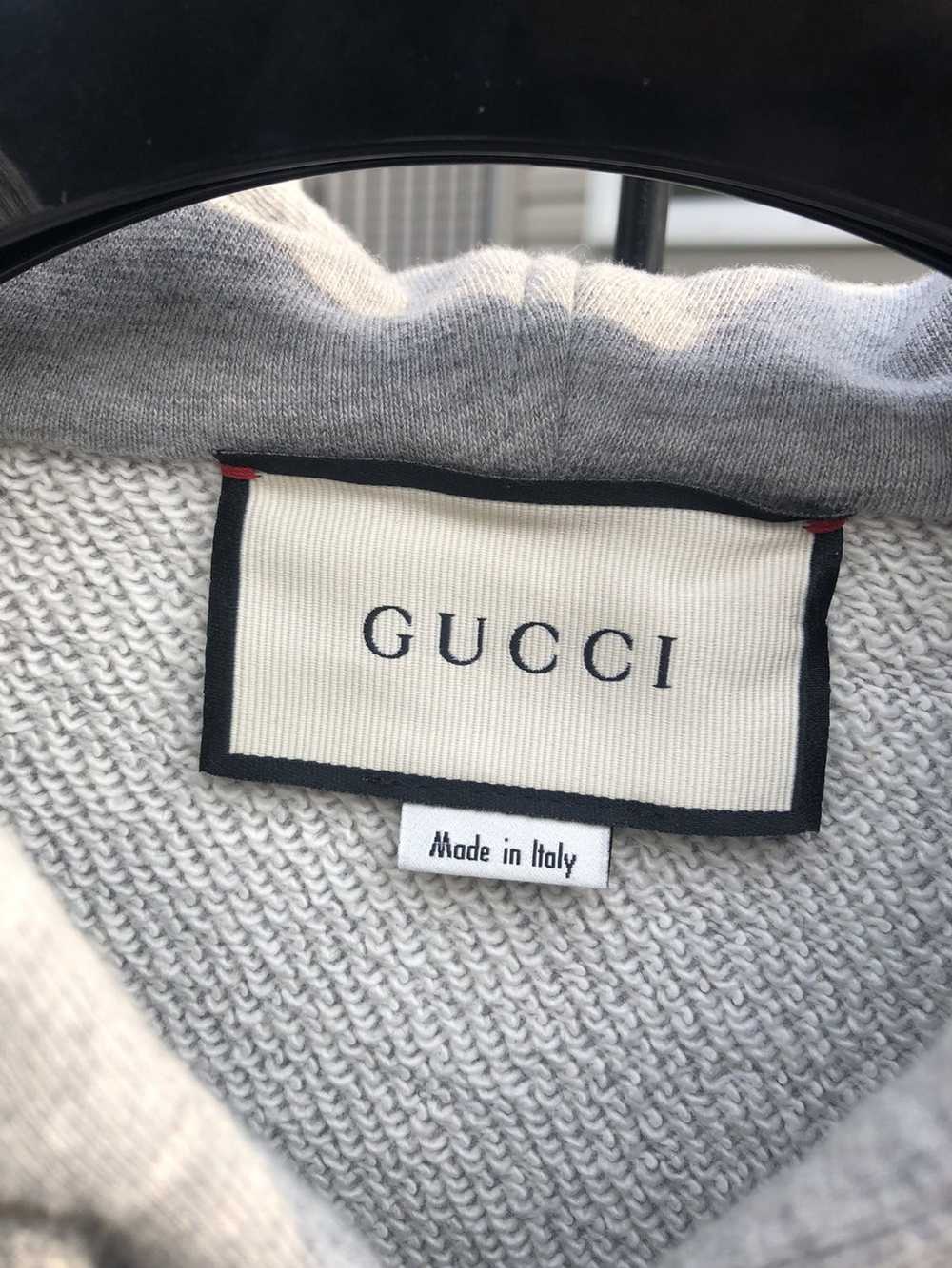 Gucci Gucci grey zip logo hoodie striped XL - image 6