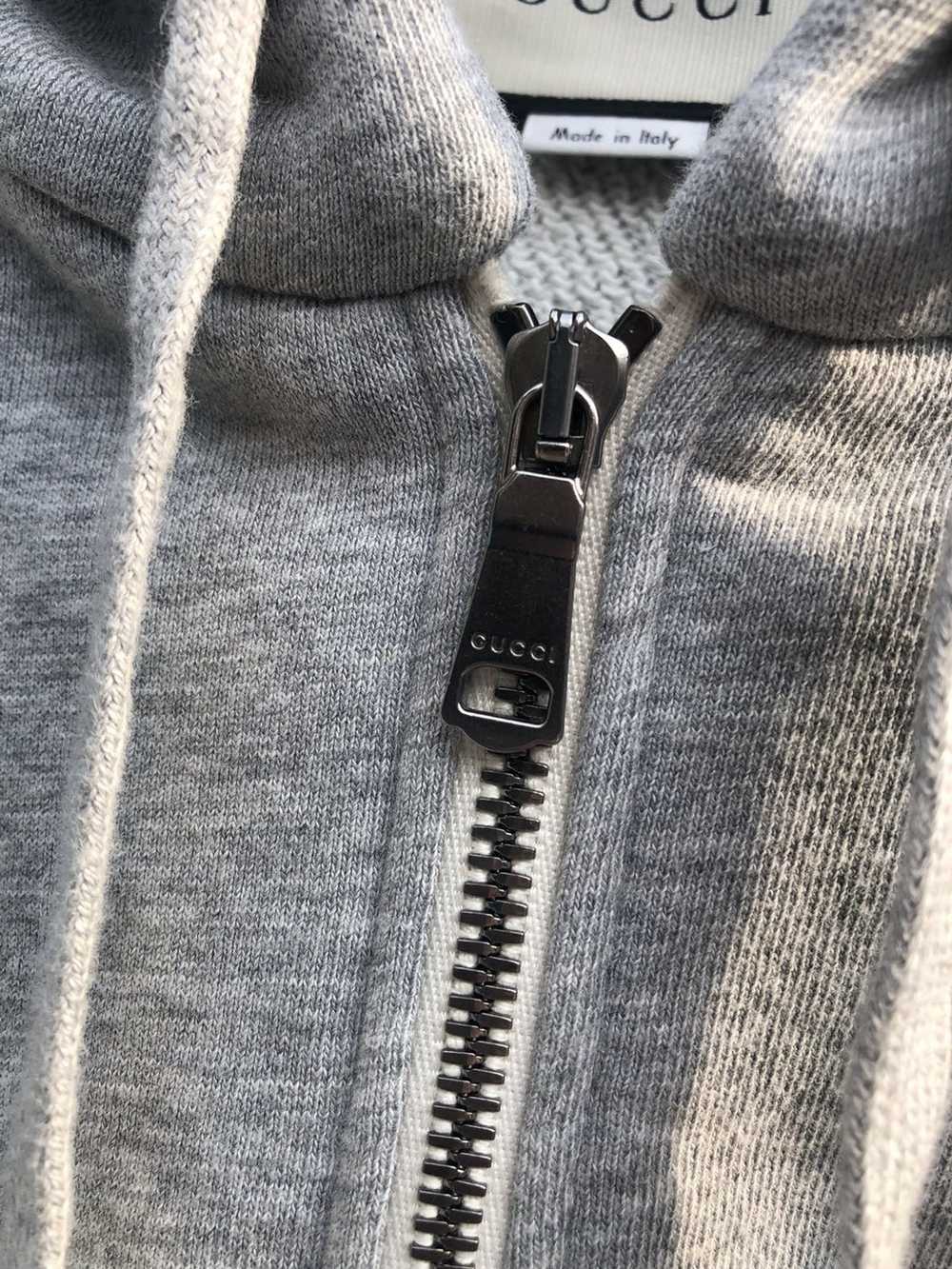 Gucci Gucci grey zip logo hoodie striped XL - image 7
