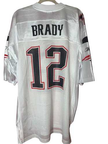 NFL White patriots vintage time brady Jersey rare - image 1