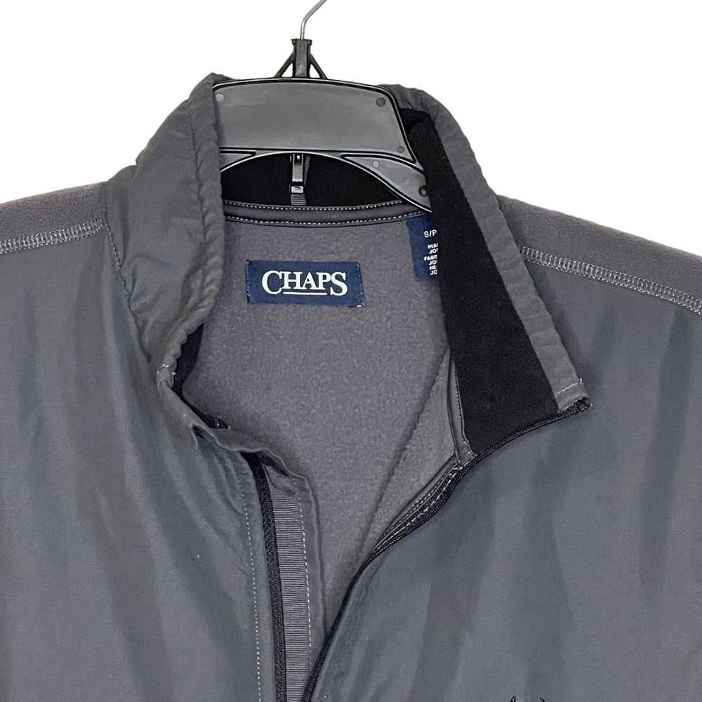 Chaps Chaps Full Zip Fleece Vest Size Small Gray … - image 2