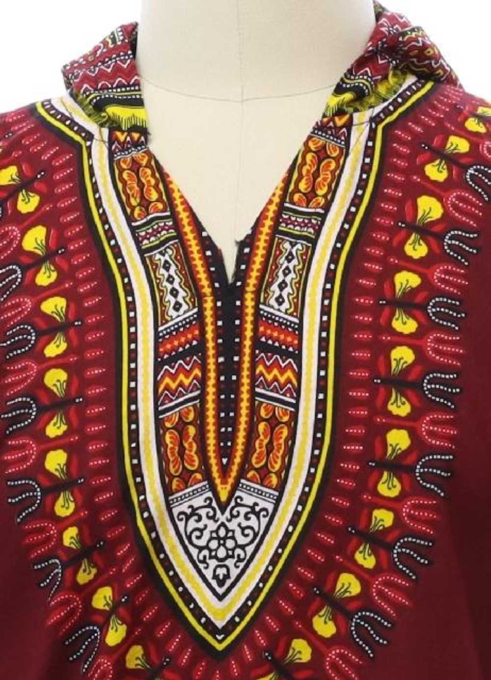 1970's Tia Mens Hooded Dashiki Shirt - image 2