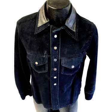 Unkwn 70's SUEDE Heavy Leather MOTORCYCLE Biker Ro