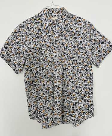 Club Monaco Floral Print Short Sleeve Shirt