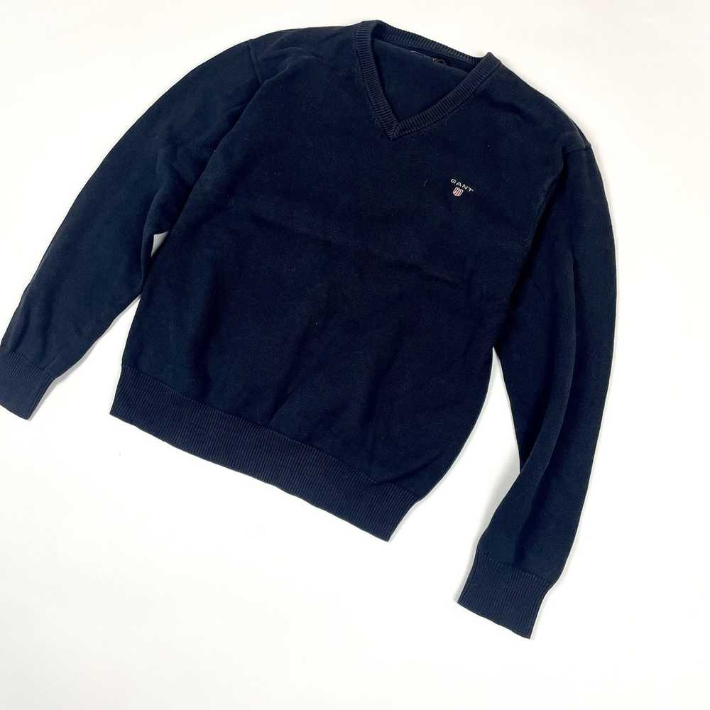 Gant × Streetwear × Vintage Navy boxy Gant sweate… - image 2
