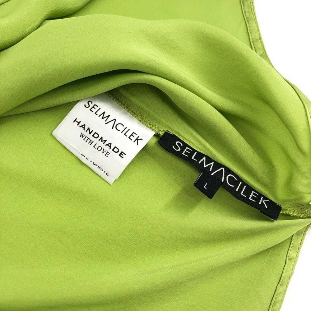 Other SELMACILEK One Sleeve Silk Dress in Green - image 11