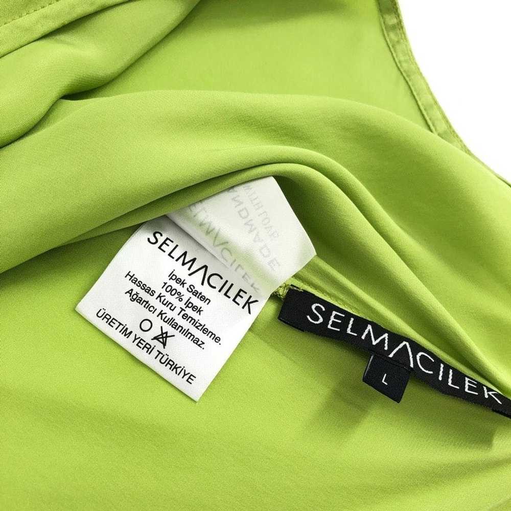 Other SELMACILEK One Sleeve Silk Dress in Green - image 12