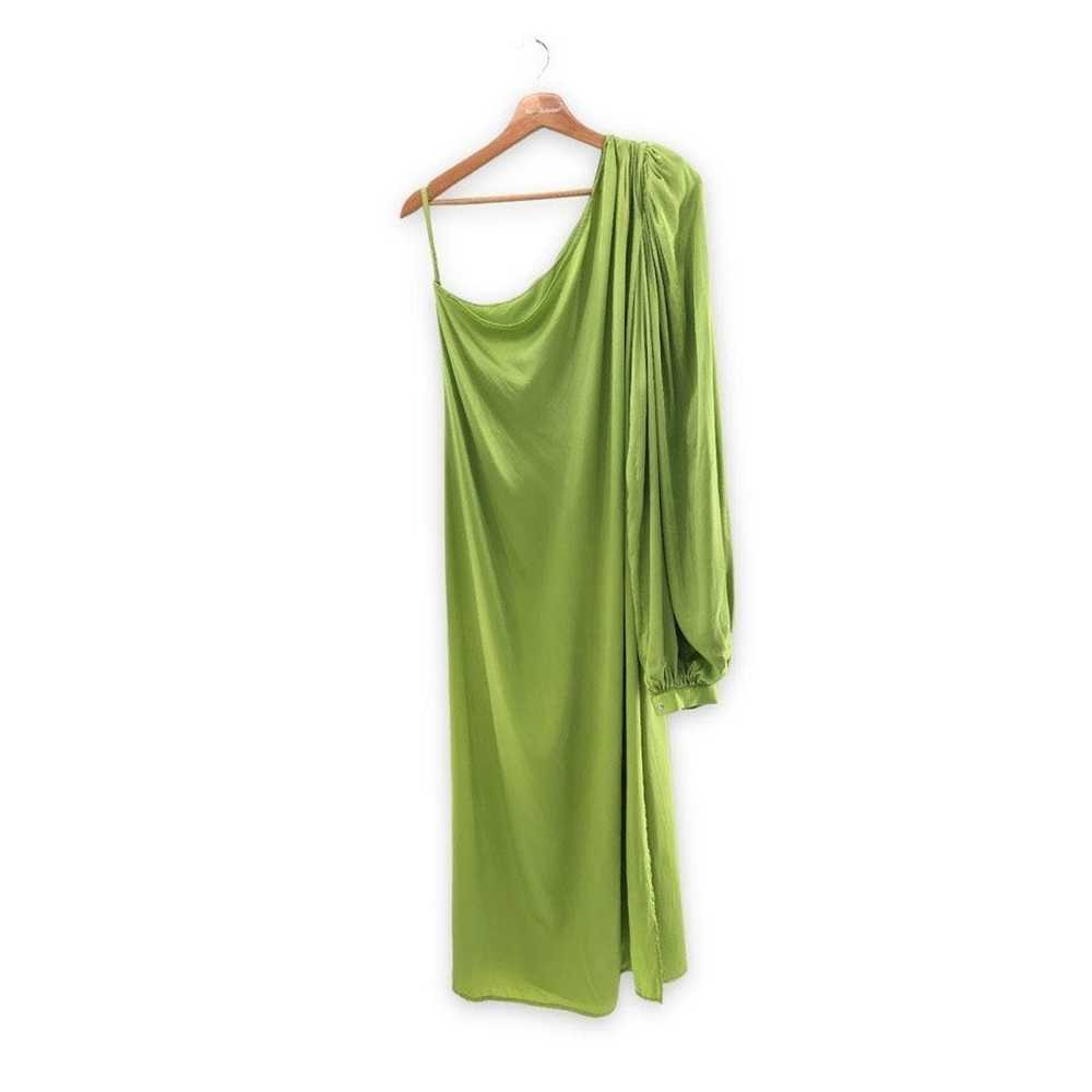 Other SELMACILEK One Sleeve Silk Dress in Green - image 3