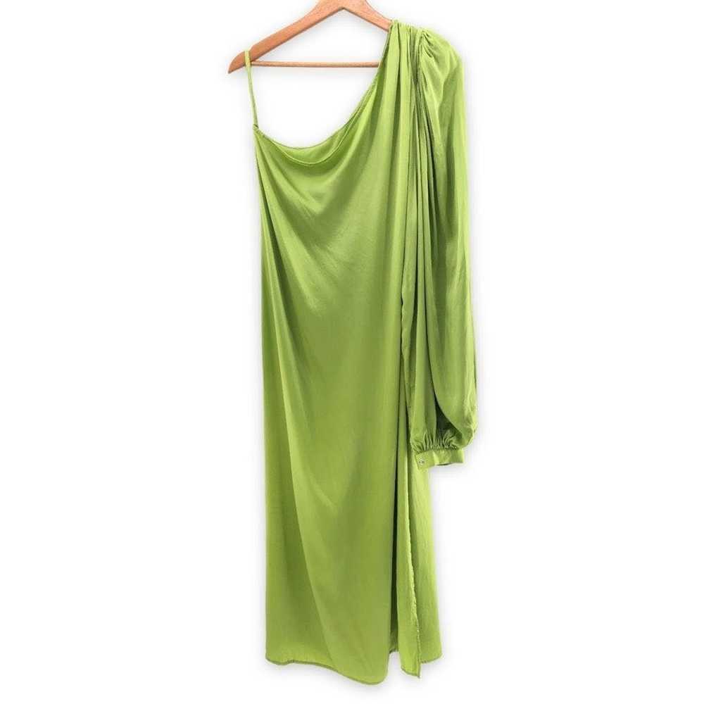 Other SELMACILEK One Sleeve Silk Dress in Green - image 6