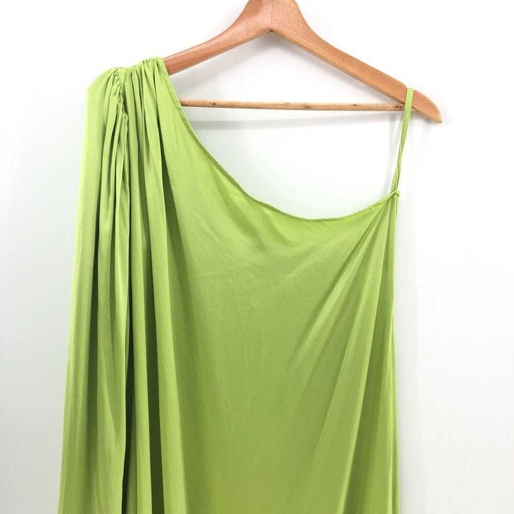Other SELMACILEK One Sleeve Silk Dress in Green - image 7