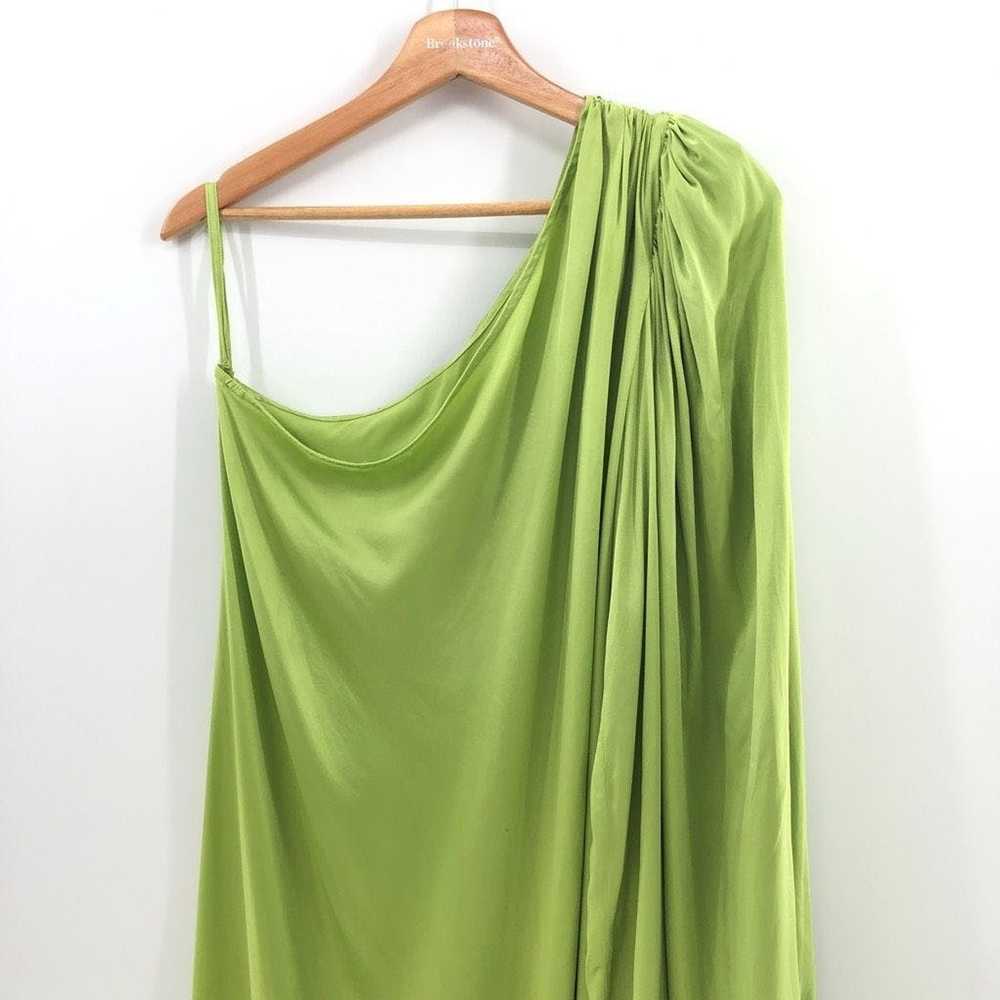 Other SELMACILEK One Sleeve Silk Dress in Green - image 9