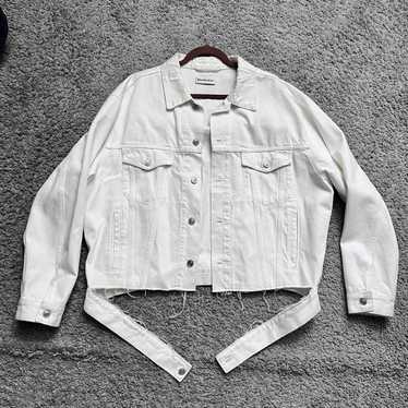 Balenciaga White Balenciaga denim jacket (distres… - image 1