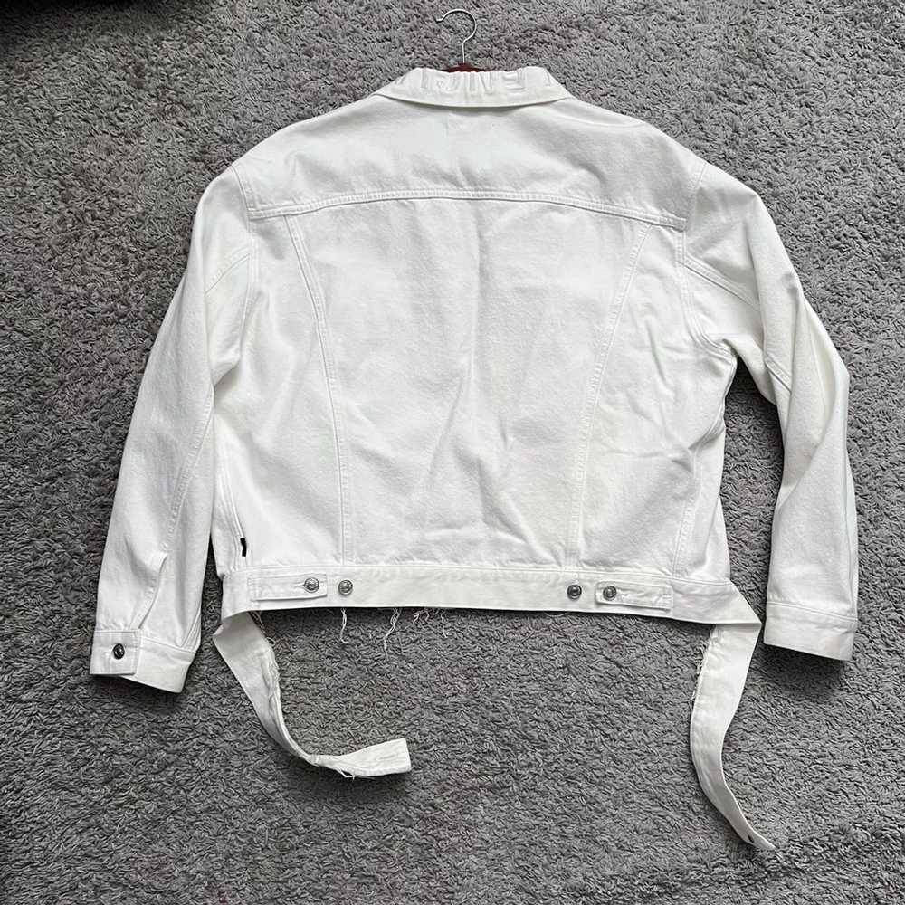 Balenciaga White Balenciaga denim jacket (distres… - image 5