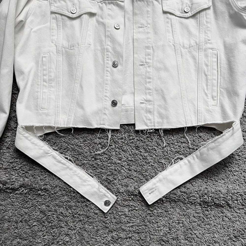 Balenciaga White Balenciaga denim jacket (distres… - image 9