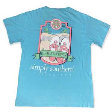Simply Southern Large I Am In A Flip Flop State of Mind Poppy Short Sleeve  Tee by Simply Southern-The Lamp Stand