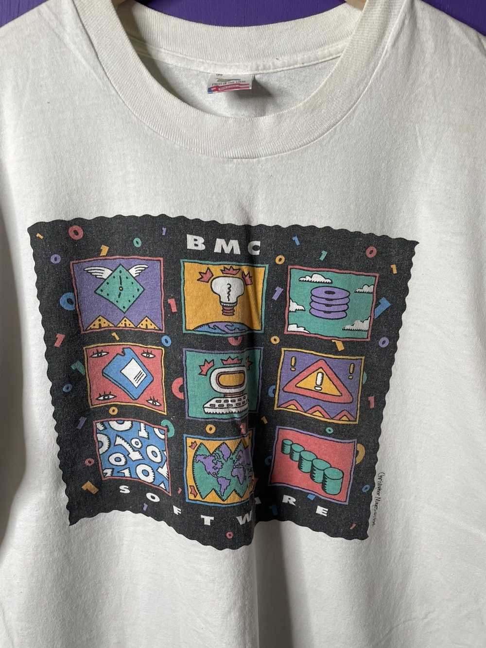 Art × Vintage Vintage 90s BMC software promo t-sh… - image 3