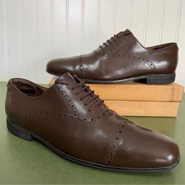 Gucci Gucci Perforated Oxfords in Chocolate Brown… - image 1