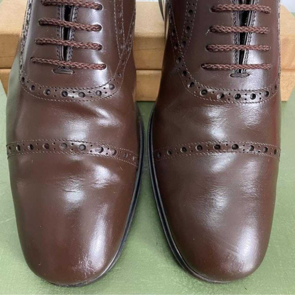 Gucci Gucci Perforated Oxfords in Chocolate Brown… - image 3