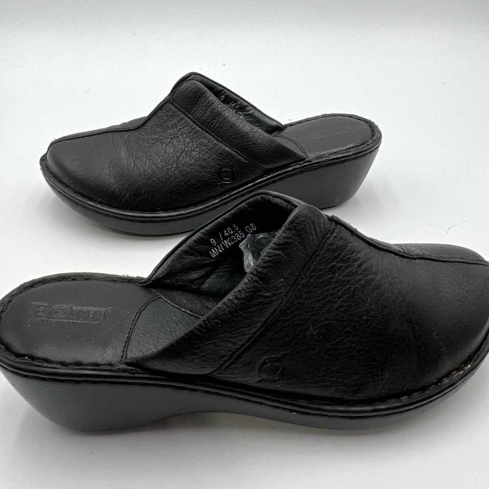 Born BORN Women's 9 M W Black Wedge Mules Clogs S… - image 10