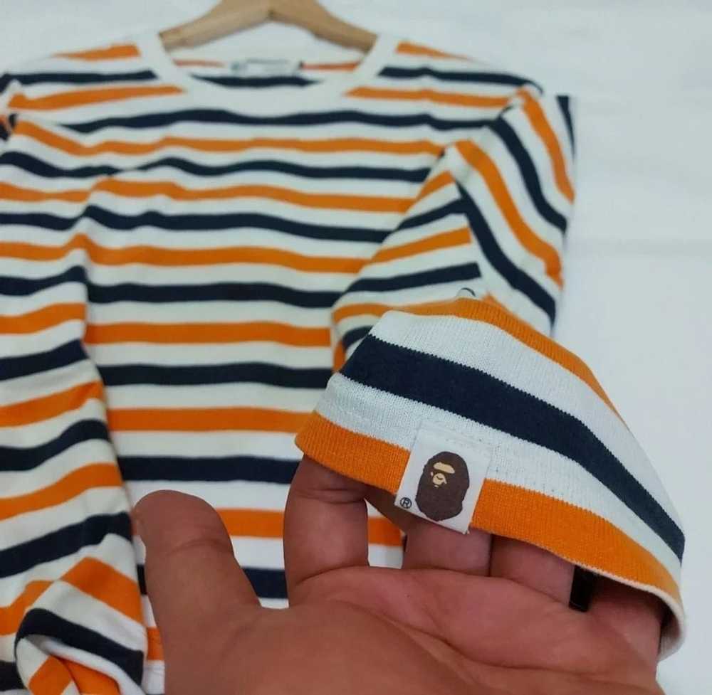 Bape Vintage BAPE Striped Long Sleeve Tshirt - image 6