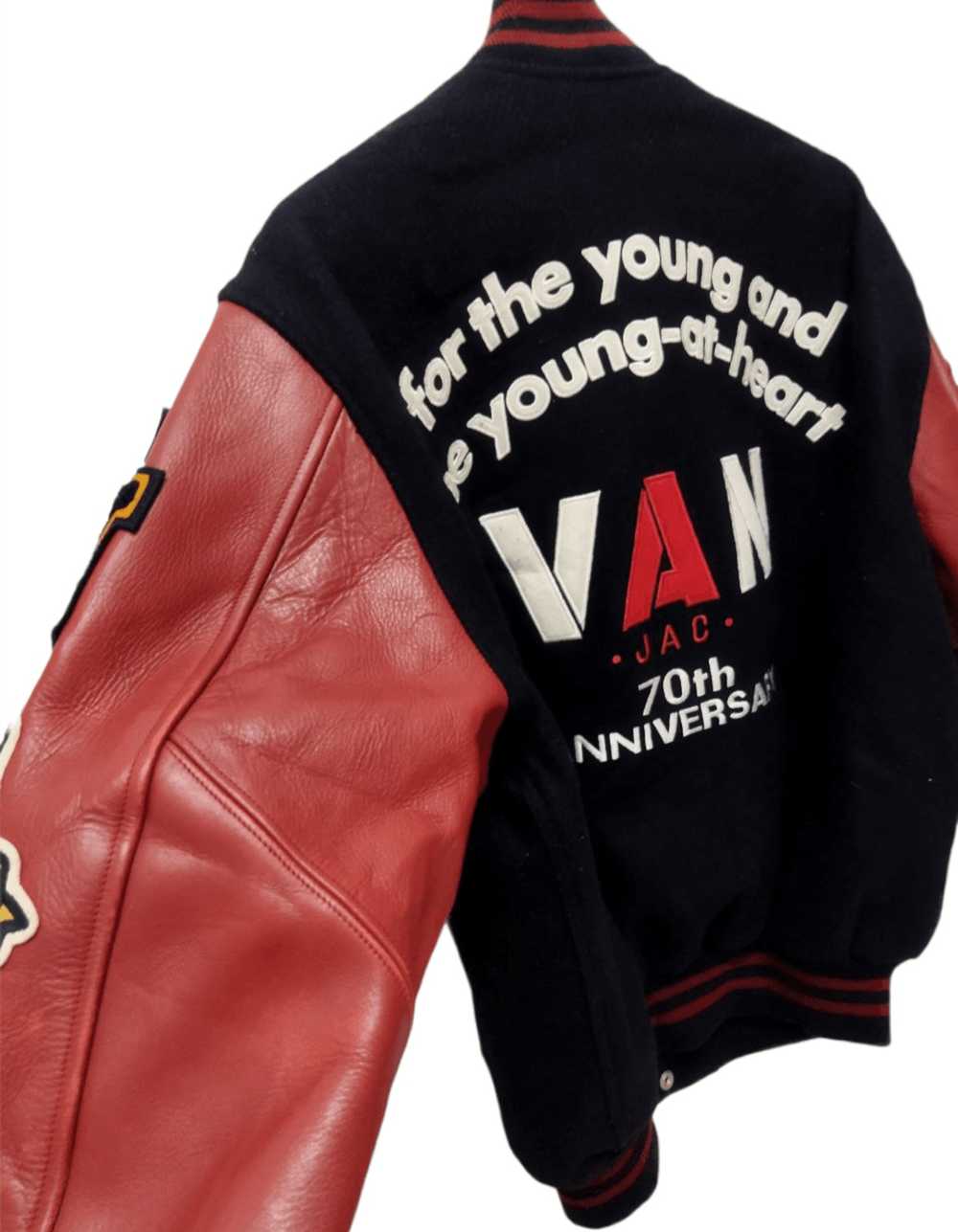 Van × Varsity × Varsity Jacket Rare!! VAN JAC 70th An… - Gem